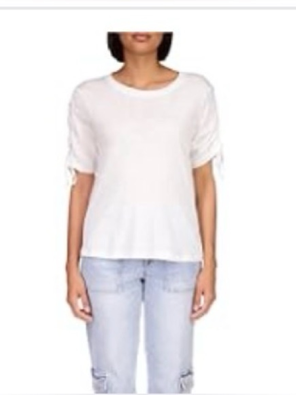 Sanctuary Peekaboo Sleeve Powdered Sugar Tee